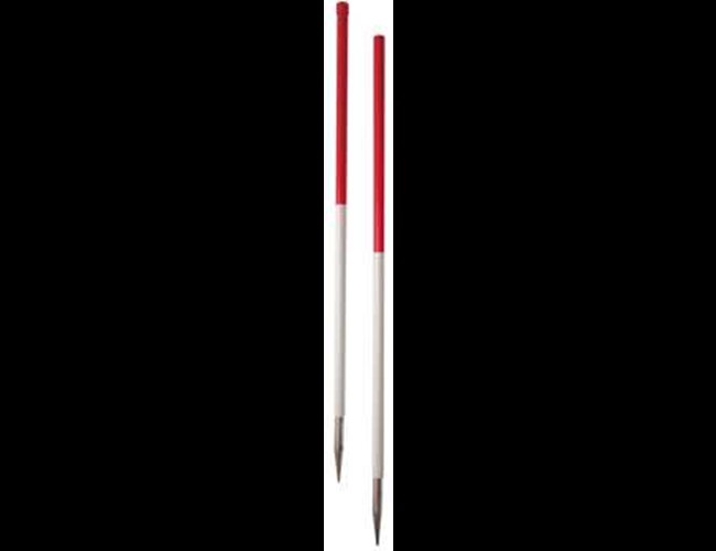 Jalon acier rouge et blanc - emb. 2 x 1 m